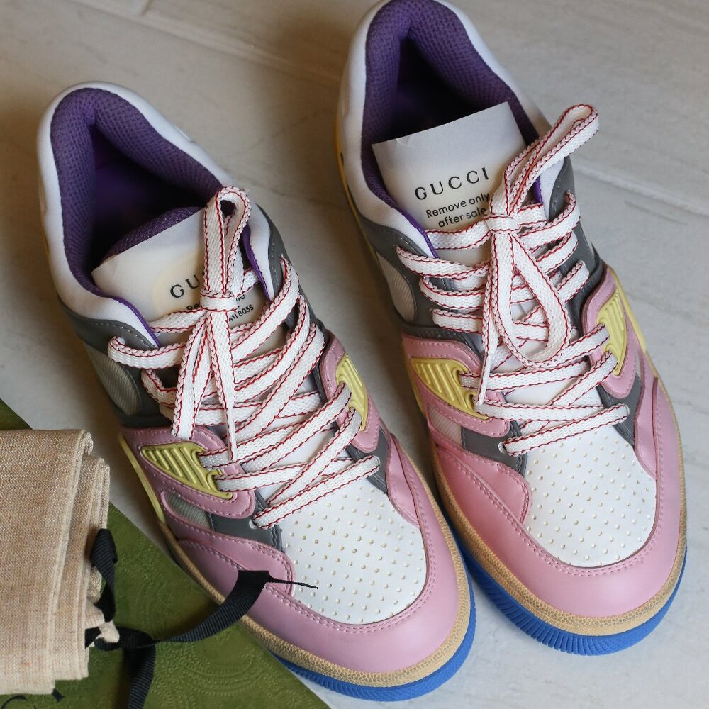 Women’s Multi-Color Gucci Basket Sneaker - Picture 11 of 13